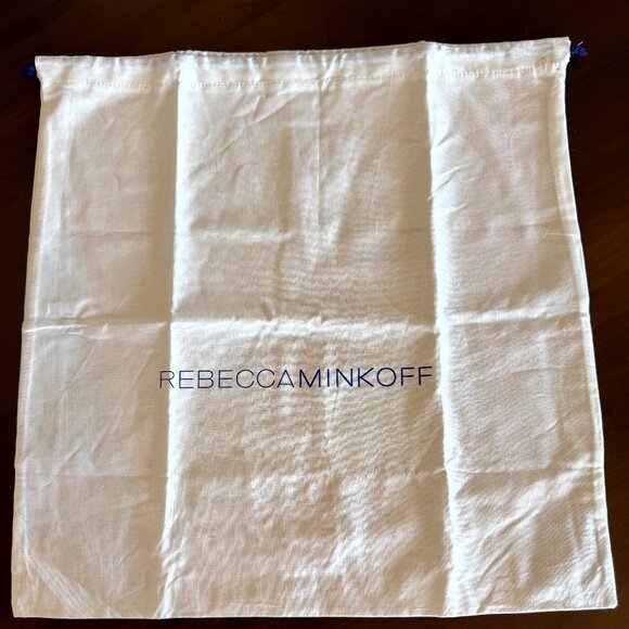 Rebecca Minkoff 15.5 x 15.5 White Storage Bag Drawstring Dust Bag VGUC - Picture 1 of 6